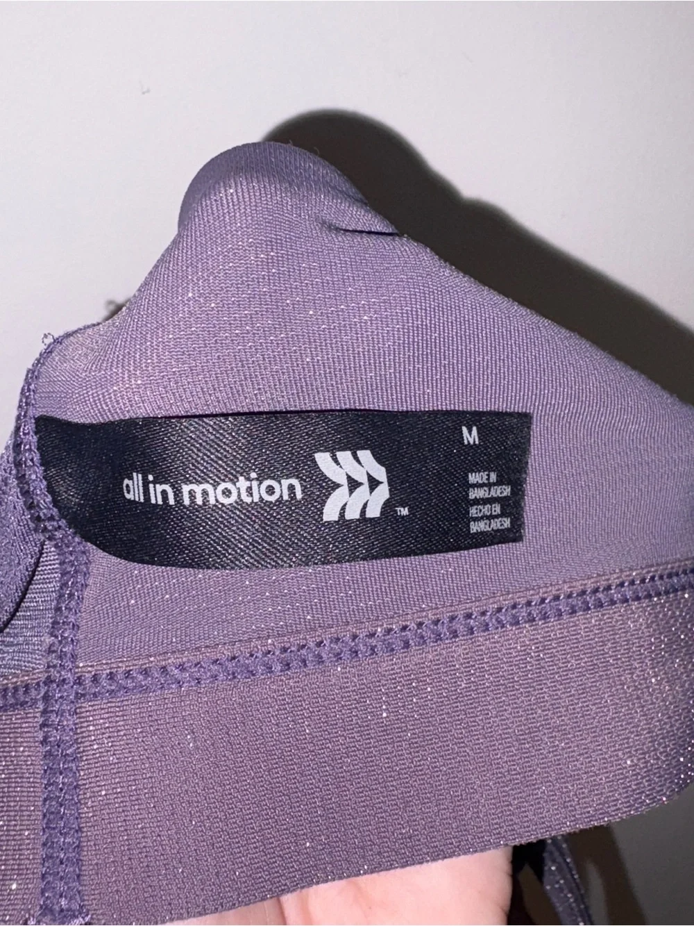 all in motion Sparkle Strappy Sports Bralette - Plum Size: M